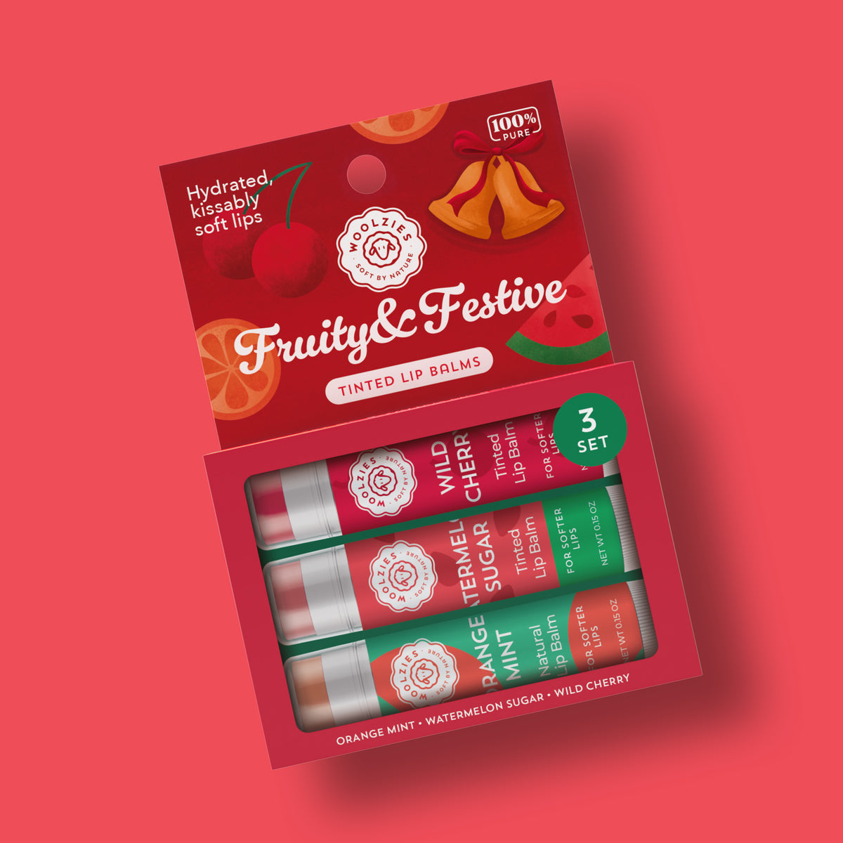 Fruity & Festive Lip Balm Set Of 3 – Woolzies.com