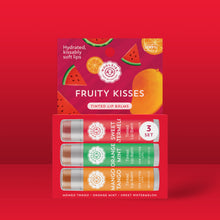 Load image into Gallery viewer, Fruity Kisses TInted Lip Balm Set Of 3