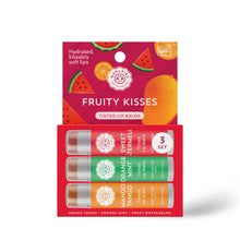 Load image into Gallery viewer, Fruity Kisses TInted Lip Balm Set Of 3