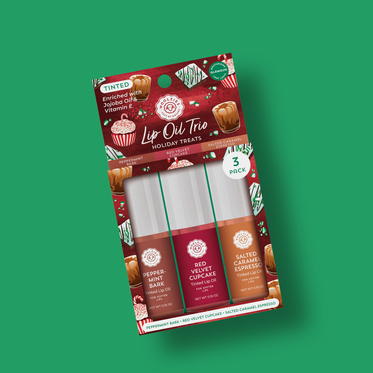 Tinted Lip Oil Trio – Holiday Treats – Woolzies.com