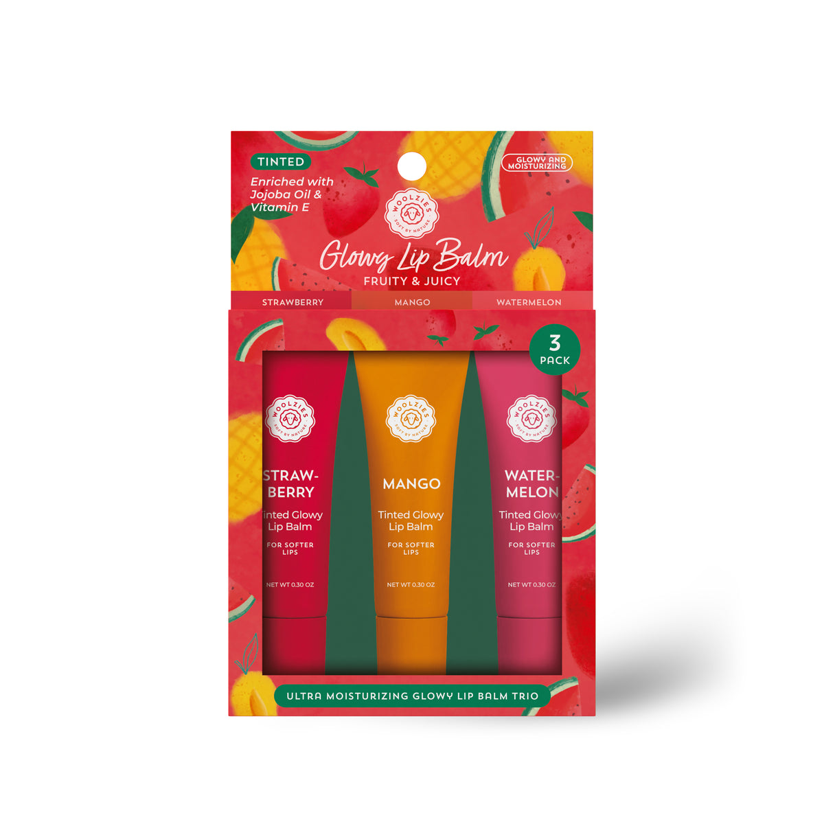 Fruity & Juicy Glowy Lip Balm Trio – Woolzies.com