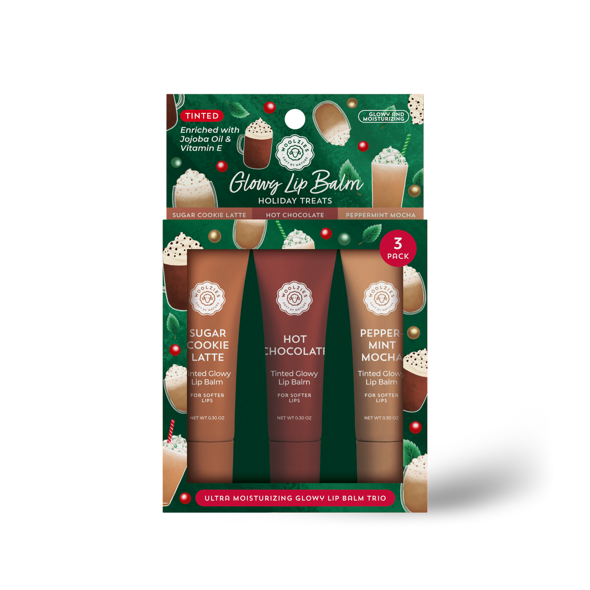 Holiday Treats Glowy Lip Balm Trio – Woolzies.com