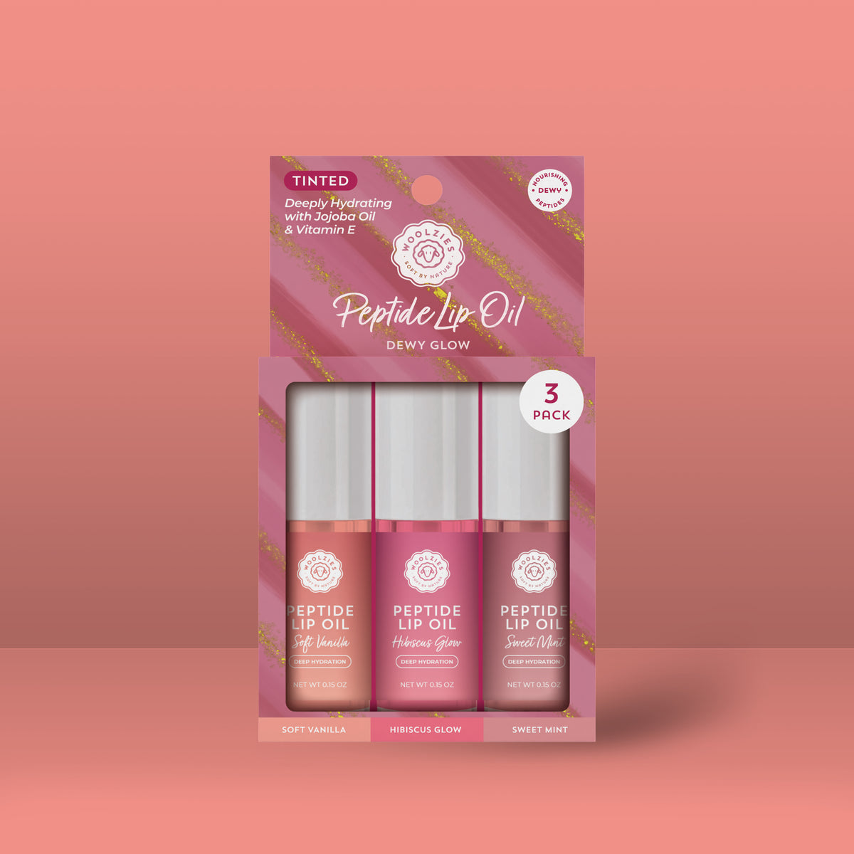 Peptide Lip Oil Trio – Dewy Glow 💋 – Woolzies.com