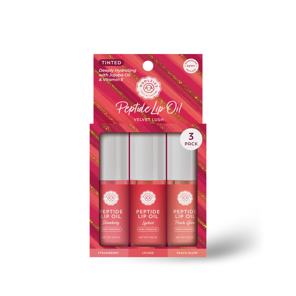 麗華 BEAUTY OIL 18ml×5個 Peptide Lip Oil Trio – Velvet Lush 💋 – Woolzies.com