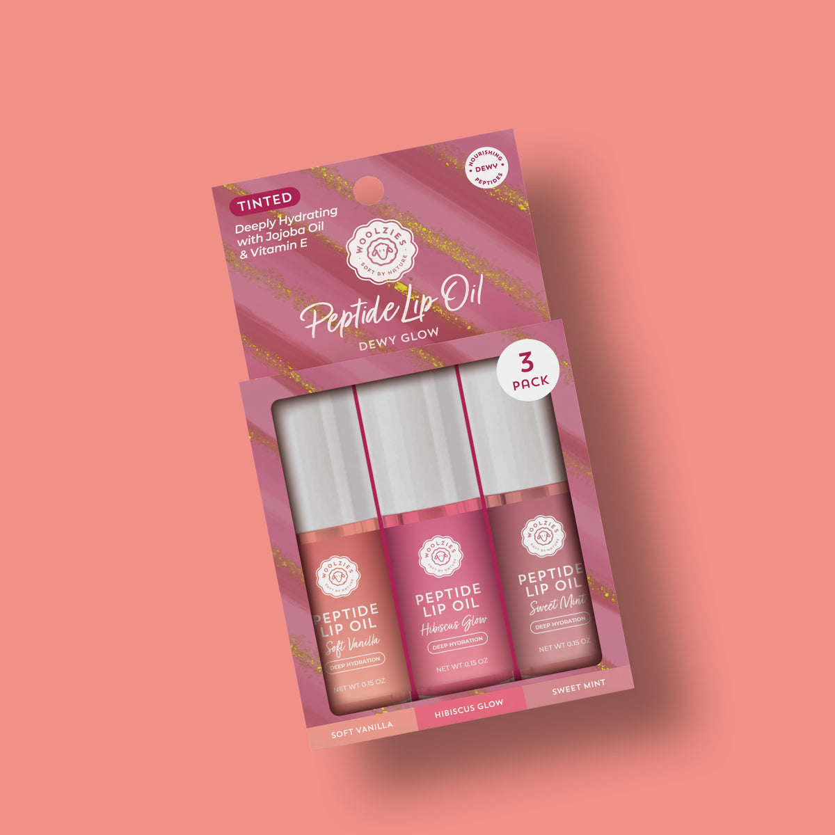 Peptide Lip Oil Trio – Dewy Glow 💋 – Woolzies.com