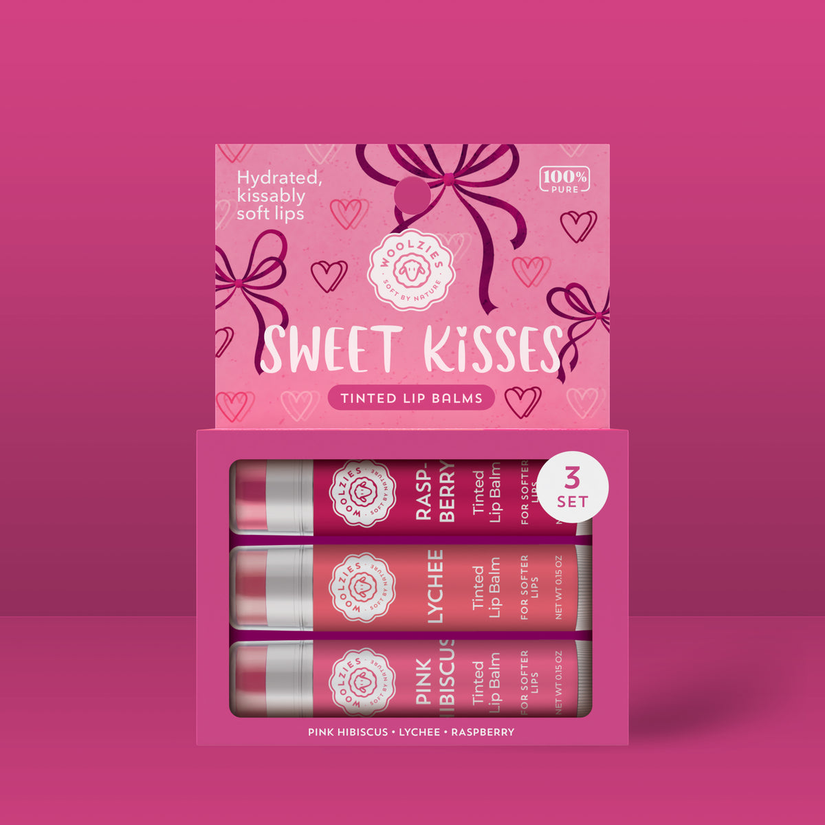 Sweet Kisses Tinted Lip Balm Set Of 3 – Woolzies.com