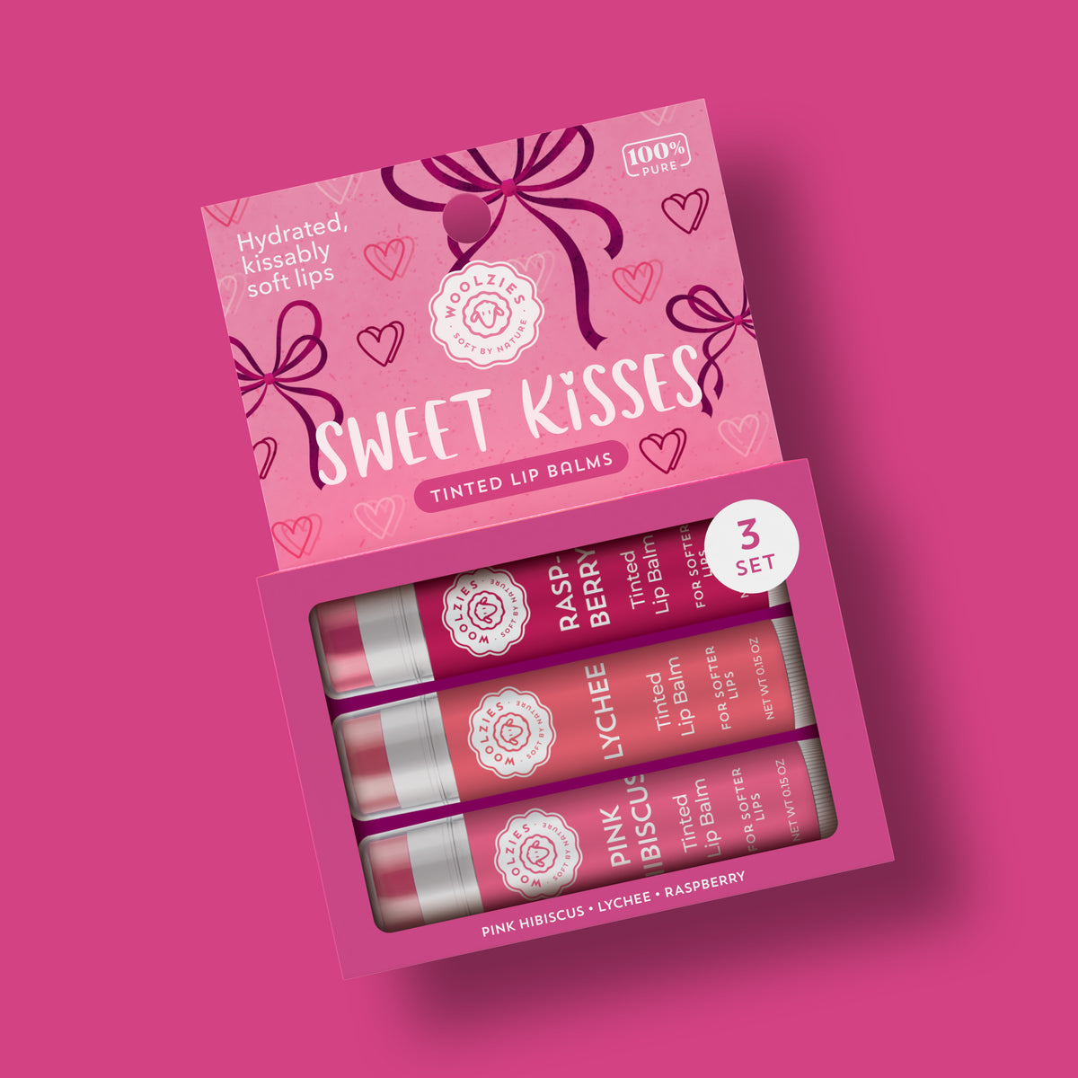 Sweet Kisses Tinted Lip Balm Set Of 3 – Woolzies.com