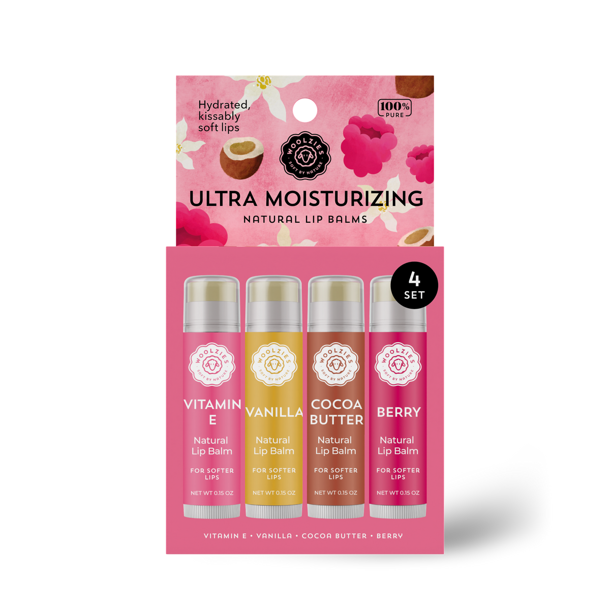 Ultra Moisturizing Lip Balm Set Of 4 – Woolzies.com