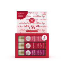 Load image into Gallery viewer, Mistletoe Lips Tinted Lip Balm set Of 3