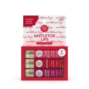 Mistletoe Lips Tinted Lip Balm set Of 3