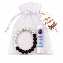 Load image into Gallery viewer, Christmas Stocking Stuffer – Lava Stone Bracelet + Aromatherapy Inhaler