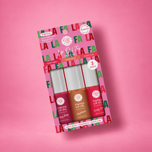 Load image into Gallery viewer, Fa La La La Holiday Tinted Lip Oil Trio – 3 × 0.15 oz