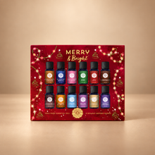 Load image into Gallery viewer, Merry &amp; Bright Essential Oil Gift Collection – 12 x 5 ml