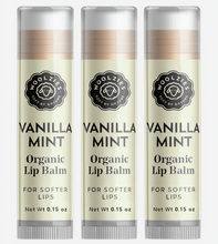 Load image into Gallery viewer, Vanilla Mint Lip Balm Set of 3