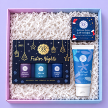 Load image into Gallery viewer, Christmas Gift Set – Essential Oil Trio + Hand Cream + Lip Mask