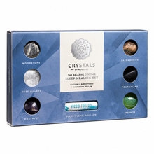 Load image into Gallery viewer, Relaxing Sleep Crystal Set with Aromatherapy Roll-On – 6 Crystals + Sleep Blend