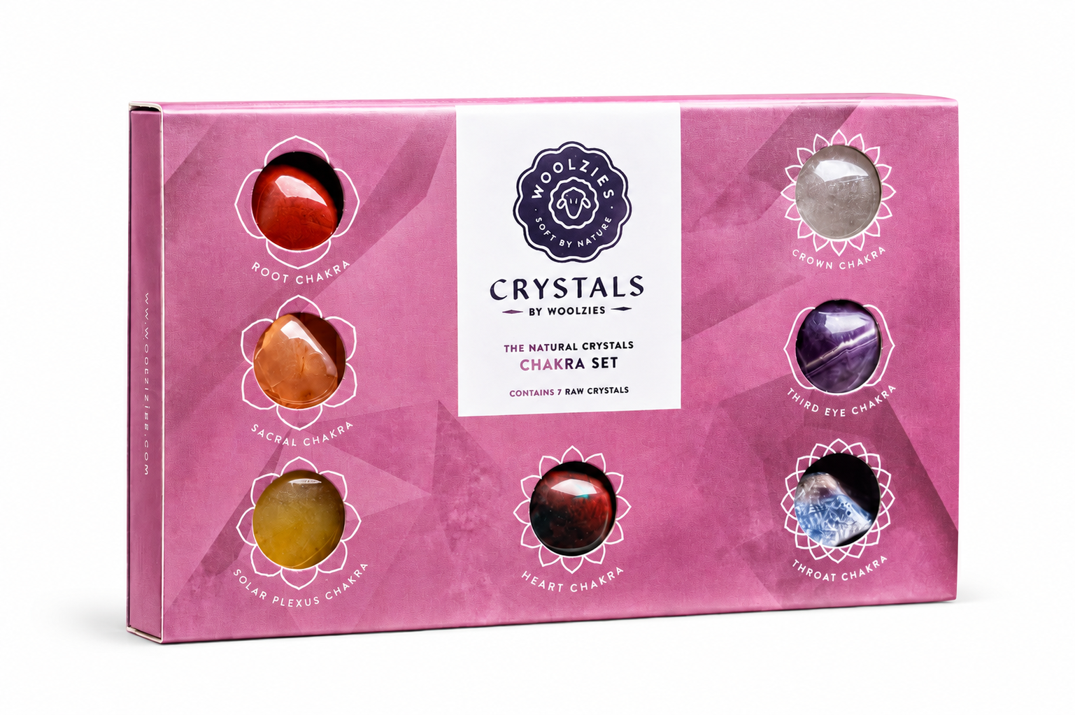 Natural Crystals Chakra Set – 7 Chakra Stones – Woolzies.com