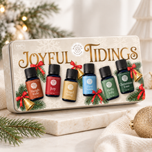 Load image into Gallery viewer, Joyful Tidings  Essential Oil gift TIN BOX Set Of 6