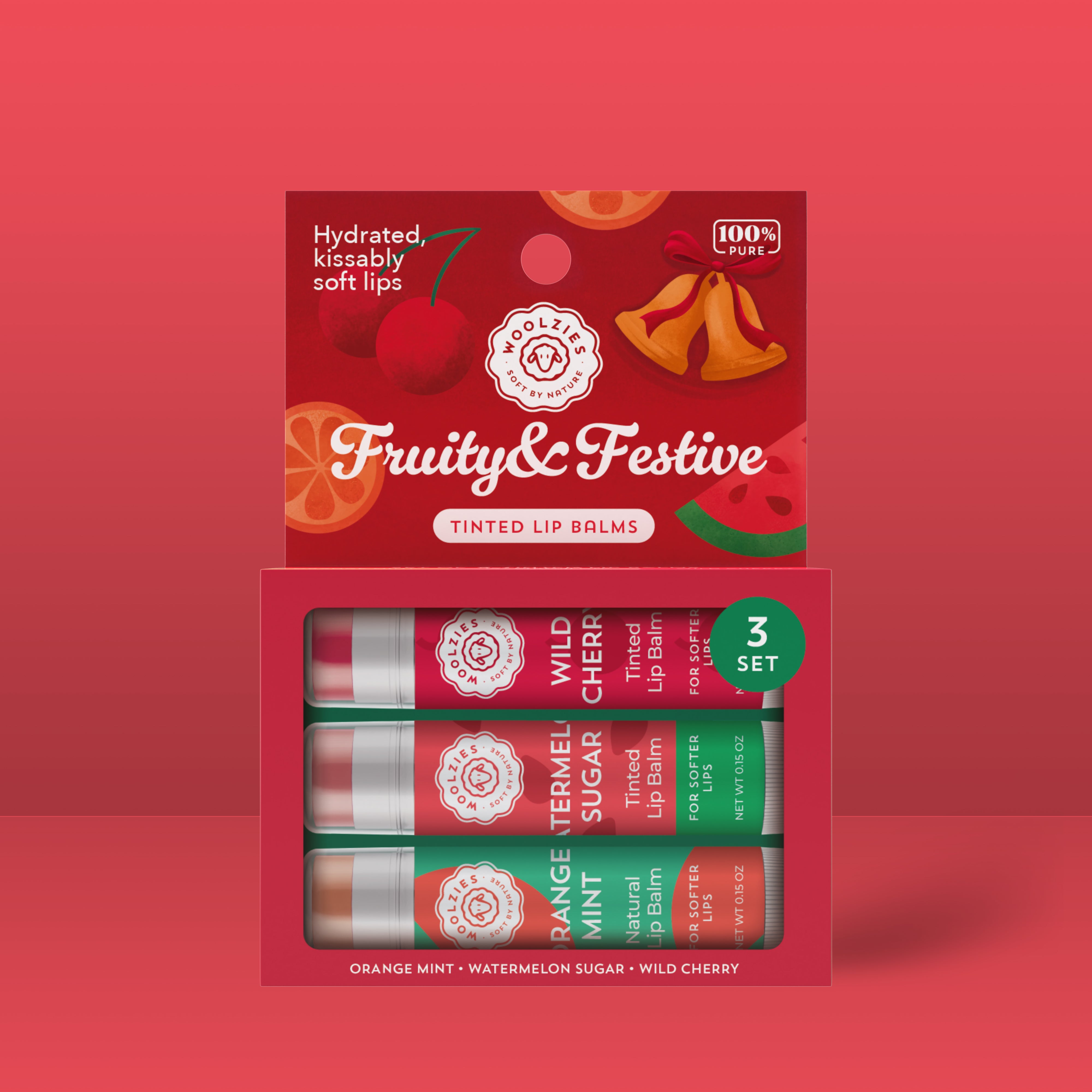 Fruity & Festive Lip Balm Set Of 3 – Woolzies.com