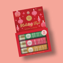 Load image into Gallery viewer, Holiday Trio Lip Balm Set