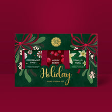 Load image into Gallery viewer, Green Holiday Hand Cream Set Of 3