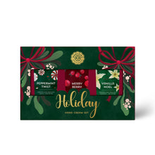 Load image into Gallery viewer, Green Holiday Hand Cream Set Of 3