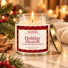Load image into Gallery viewer, Holiday Hearth Soy Candle – 11oz