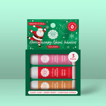 Load image into Gallery viewer, Holiday Aromatherapy Nasal Inhaler Set – 3 Pack