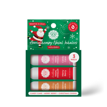 Load image into Gallery viewer, Holiday Aromatherapy Nasal Inhaler Set – 3 Pack