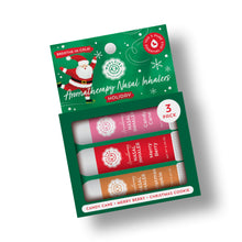 Load image into Gallery viewer, Holiday Aromatherapy Nasal Inhaler Set – 3 Pack