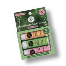 Load image into Gallery viewer, Daily Relief Aromatherapy Nasal Inhaler Trio – 3 Pack