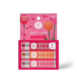 Juicy Lips Tinted Lip Balm Set Of 3