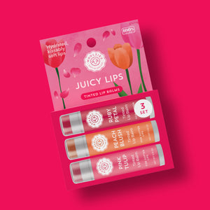 Juicy Lips Tinted Lip Balm Set Of 3