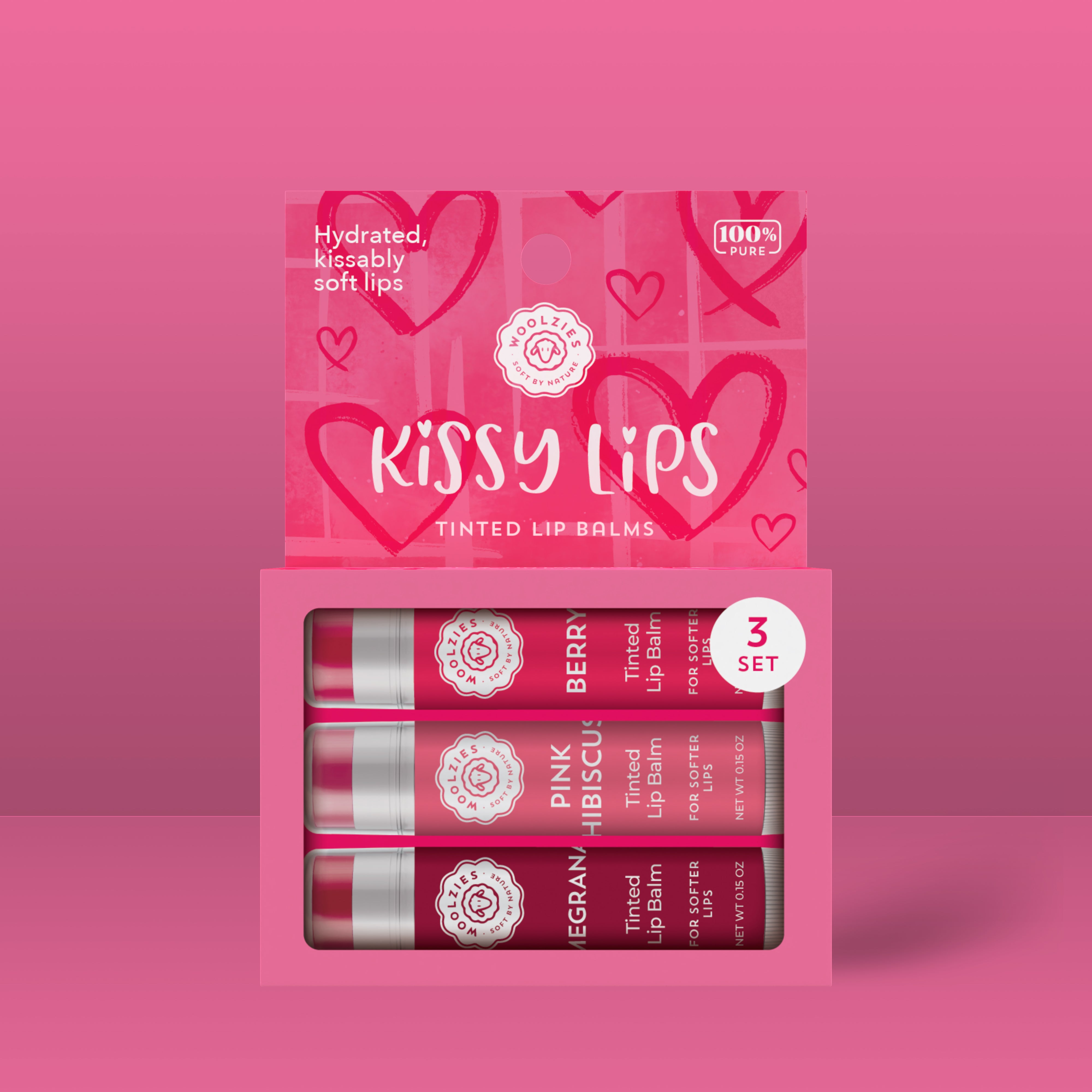 Kissy Lips Tinted Lip Balm Set of 3 – Woolzies.com
