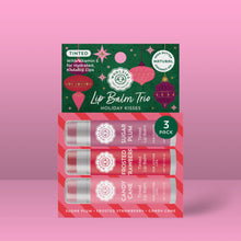 Load image into Gallery viewer, Holiday Kisses Tinted Lip Balm Trio – Holiday 3 Pack