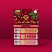 Load image into Gallery viewer, Shea Butter Tinted Lip Balm Trio – Mistletoe Kisses