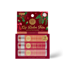 Load image into Gallery viewer, Shea Butter Tinted Lip Balm Trio – Mistletoe Kisses