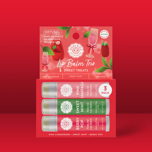 Natural Lip Balm Trio – Sweet Treats Collection