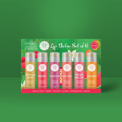 NEW - Natural Lip Balm Set of 6