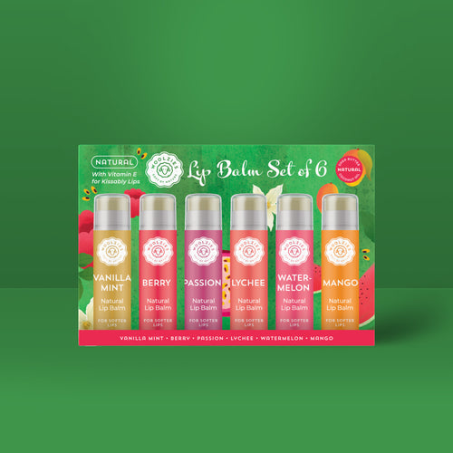 NEW - Natural Lip Balm Set of 6