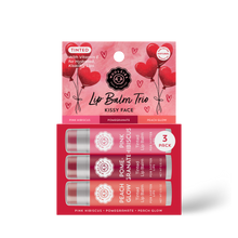Load image into Gallery viewer, Natural Shea Butter Lip Balm Trio – Kissy Face (Hearts)