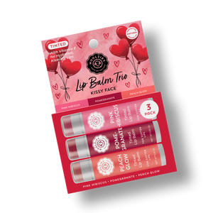 Natural Shea Butter Lip Balm Trio – Kissy Face (Hearts)
