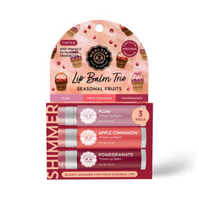 Load image into Gallery viewer, Seasonal Fruits Tinted Lip Balm Trio