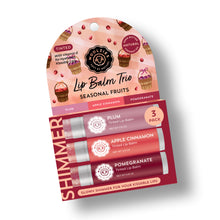 Load image into Gallery viewer, Seasonal Fruits Tinted Lip Balm Trio