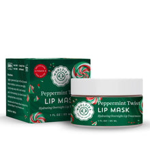 Load image into Gallery viewer, Peppermint Twist Overnight Lip Mask – 1 oz