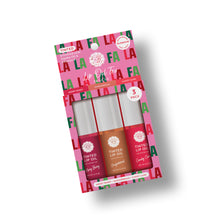 Load image into Gallery viewer, Fa La La La Holiday Tinted Lip Oil Trio – 3 × 0.15 oz