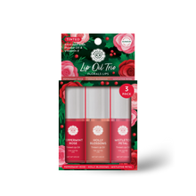 Load image into Gallery viewer, Tinted Lip Oil Trio – Holiday Florals