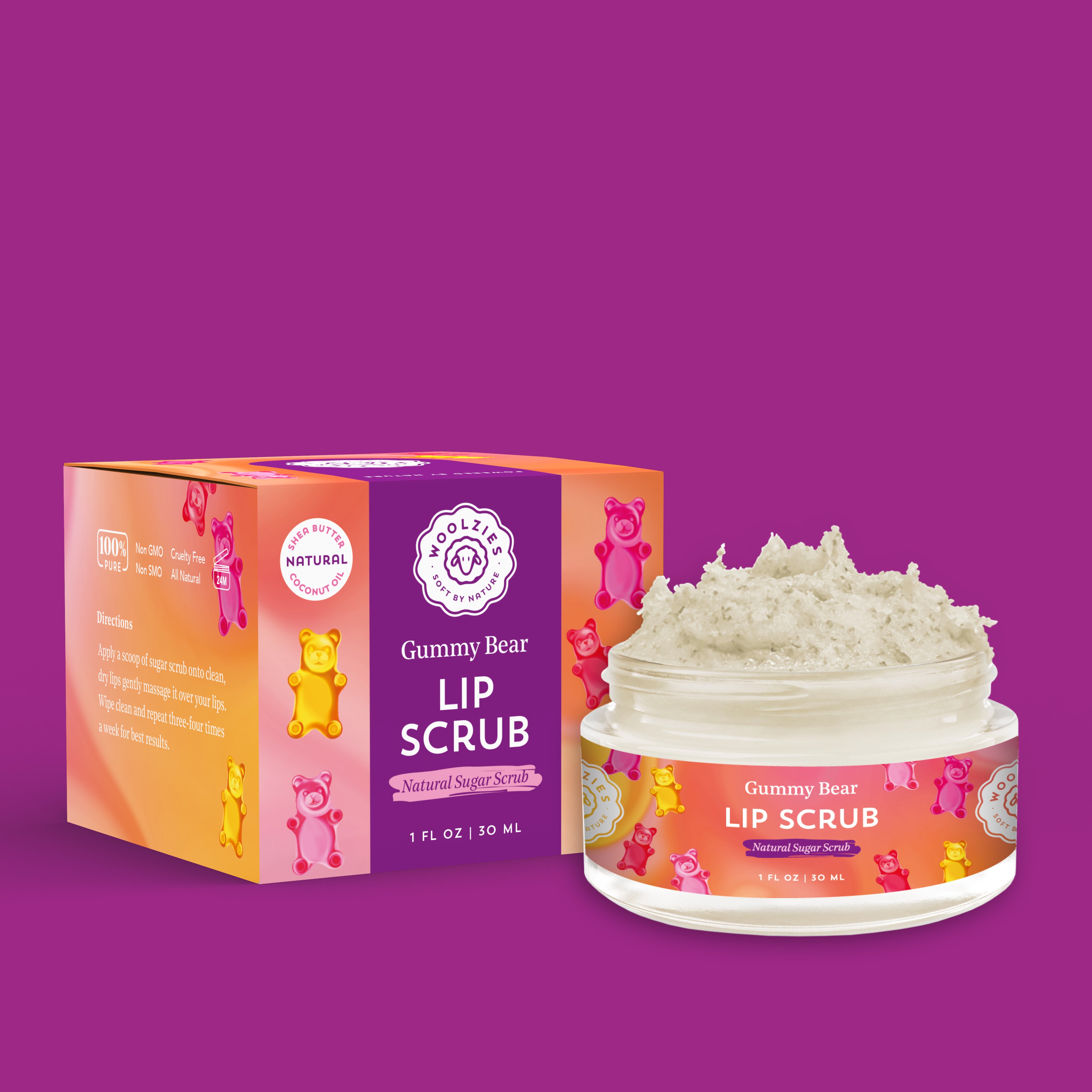 1oz. Gummy Bear Lip Scrub – Woolzies.com