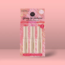 Load image into Gallery viewer, Glowy Lip Shimmer Trio – Pink Aura Collection