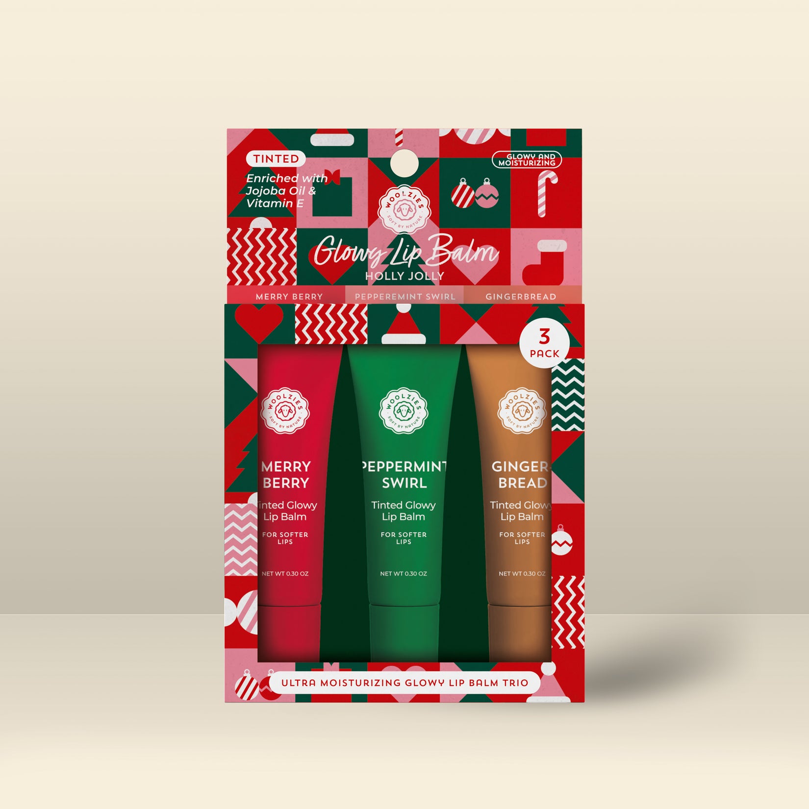 Holly Jolly Glowy Lip Balm Trio